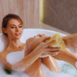 21Natural Raw Loofah Piece with Rope