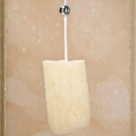 25Natural Raw Loofah Piece with Rope