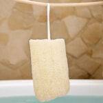 26Natural Raw Loofah Piece with Rope