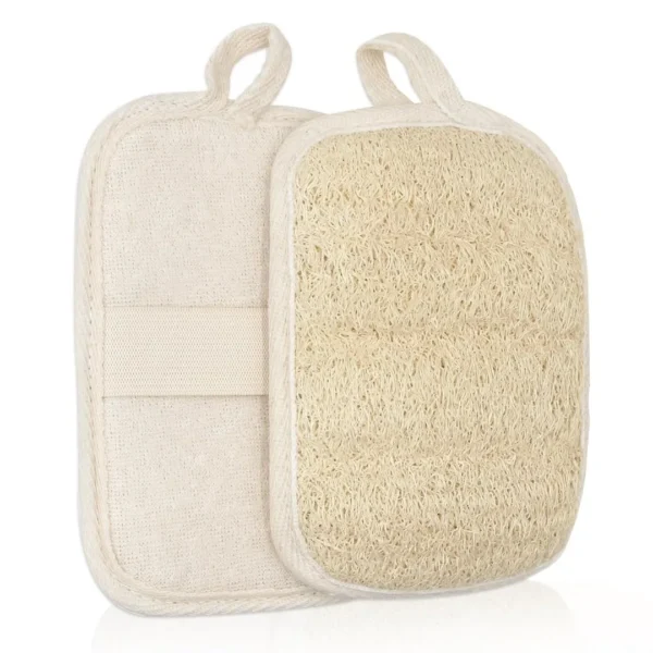 Natural Rectangle Body Loofah Sponge | Egyptian Exfoliating Bath Scrubber | EGEXO