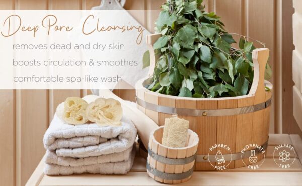 Natural Raw Loofah Piece with Rope - Image 4