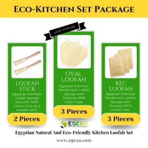 Egyptian Natural Eco Kitchen Loofah Package - EGEXO