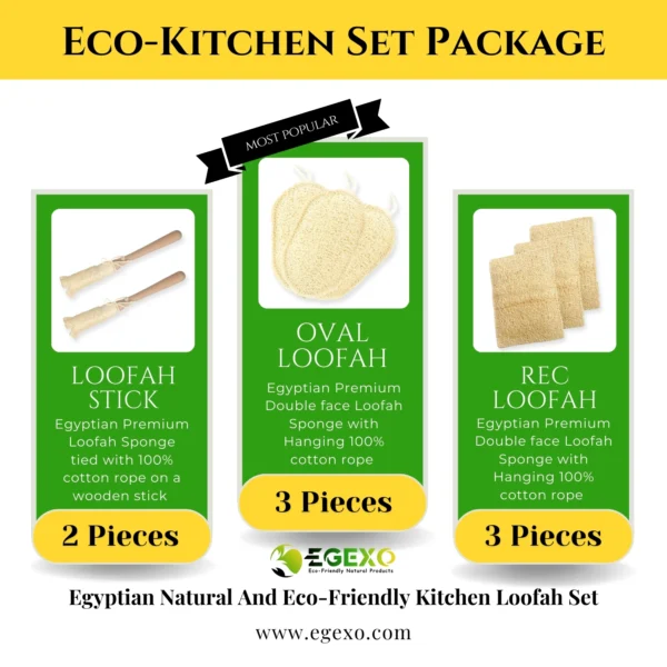Egyptian Natural Eco Kitchen Loofah Package - EGEXO
