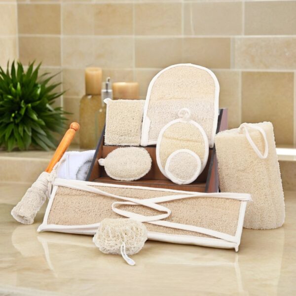 Family Natural Loofah Complete Set - Eco-Friendly Home & Body Care Bundle