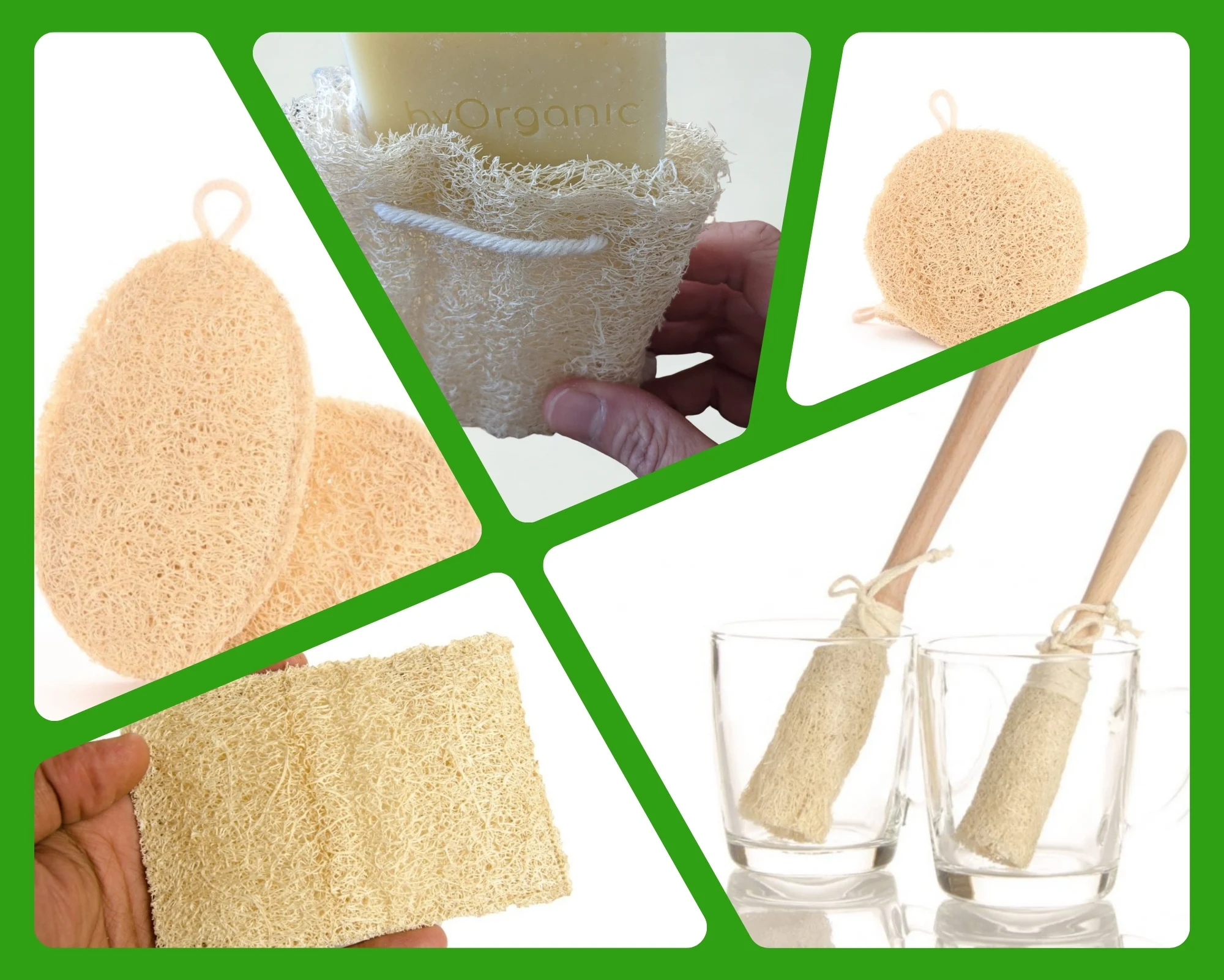 Kitchen Loofah Scrubbers Wholesale | Natural Dish Cleaning Sponges | EGEXO