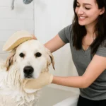 Natürlicher Luffa-Pflegehandschuh für Haustiere, doppelseitiger Peelinghandschuh 4