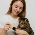 Round Wooden Handle Pet Loofah Scrubber Professional Grooming Tool3