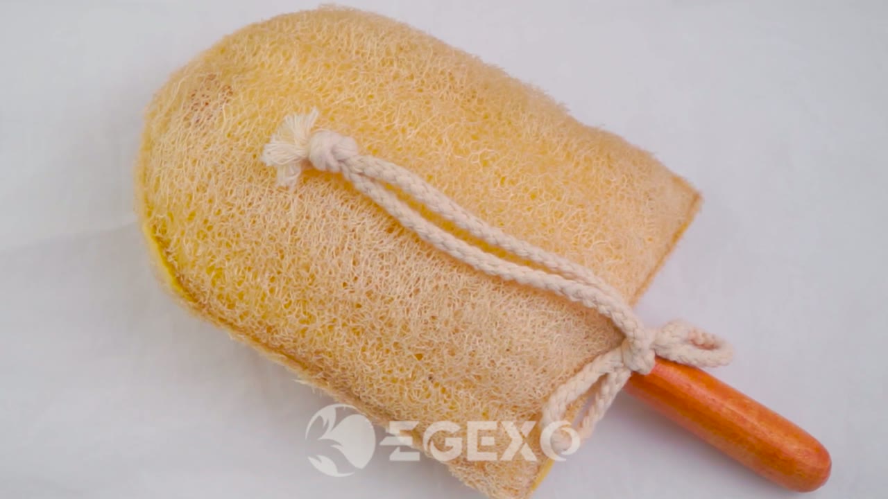 Double-Sided Loofah Stick Natural Grooming Wand video